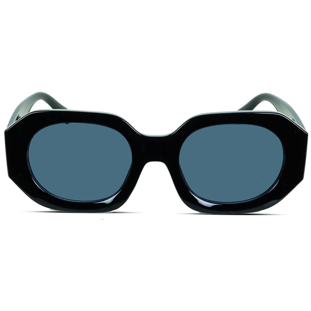 Hexagon Plastic Medium Women's Sunglasses