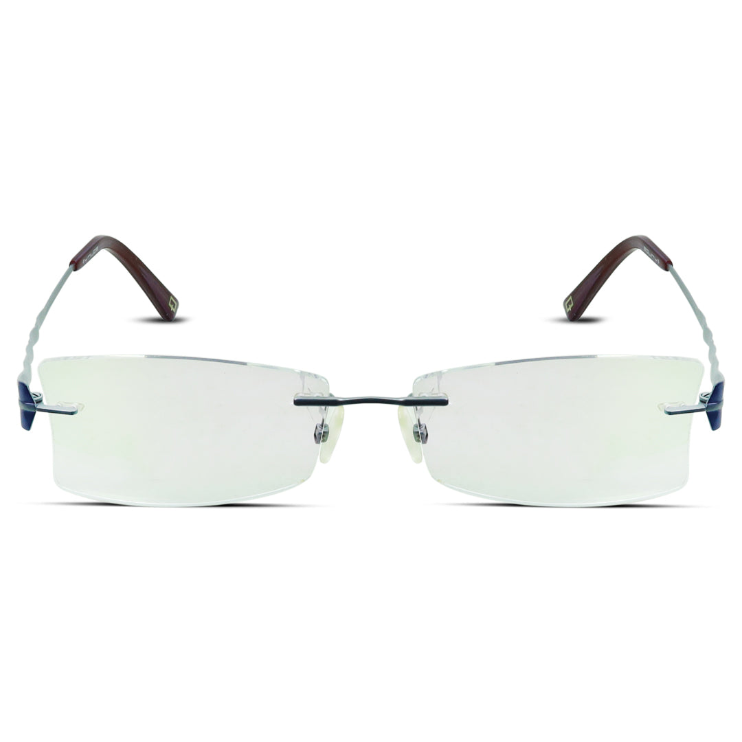 Rimless Rectangle Medium Women Eyeglasses