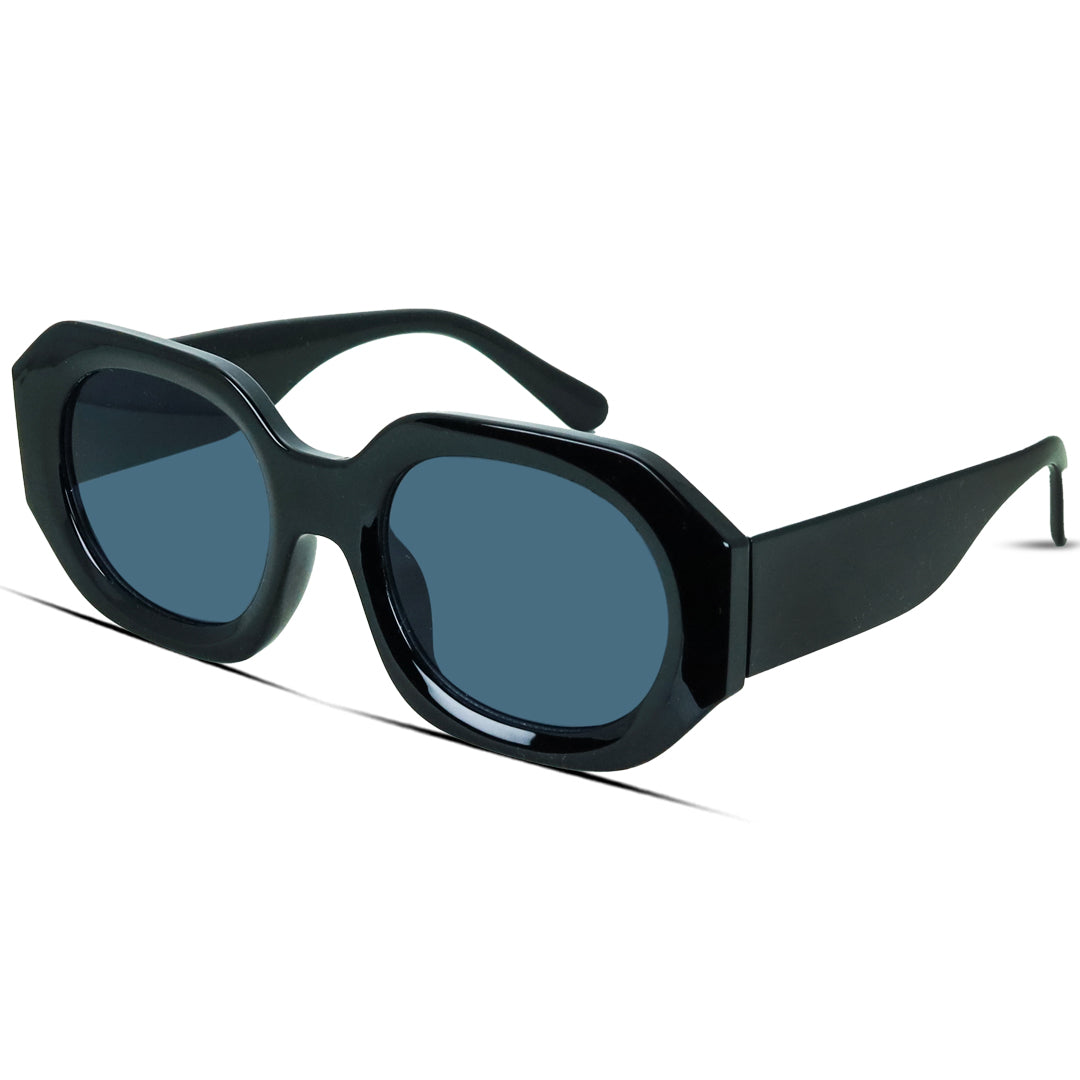 Hexagon Plastic Medium Women's Sunglasses