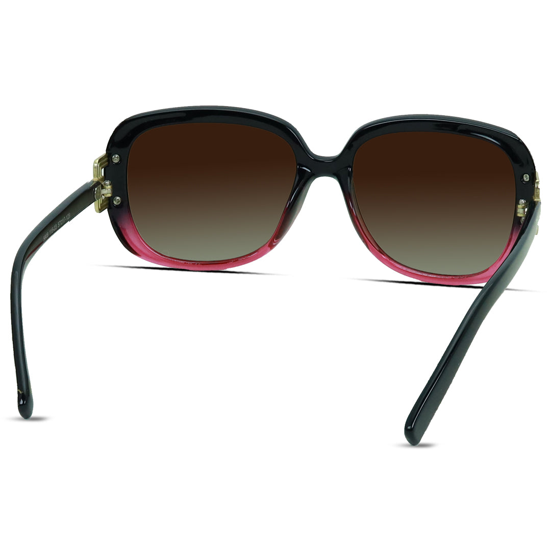Square Plastic Medium Women's Sunglasses Polarized