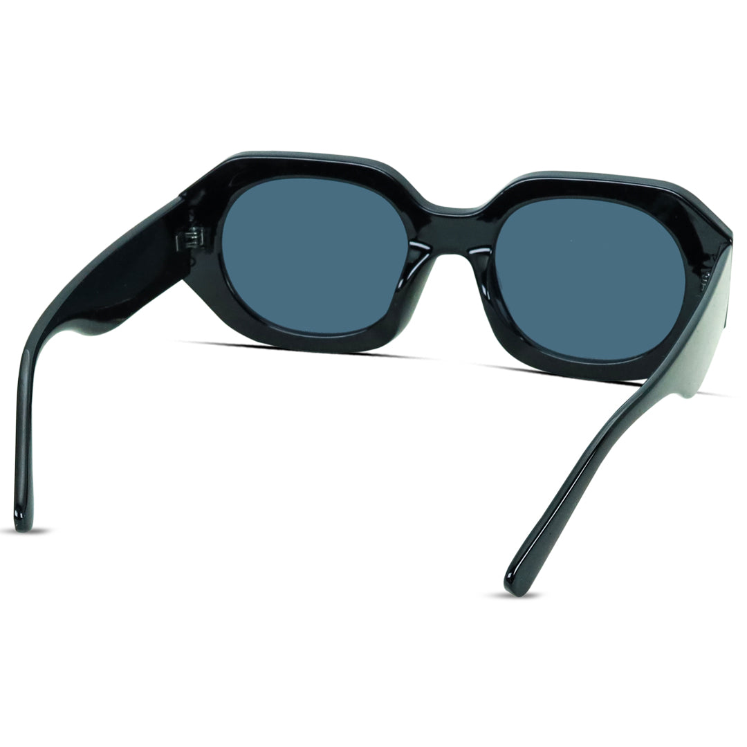 Hexagon Plastic Medium Women's Sunglasses
