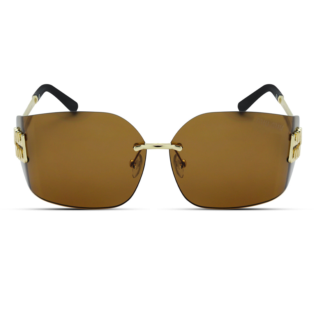 Semi Curved Medium Metal Women's Sunglasses