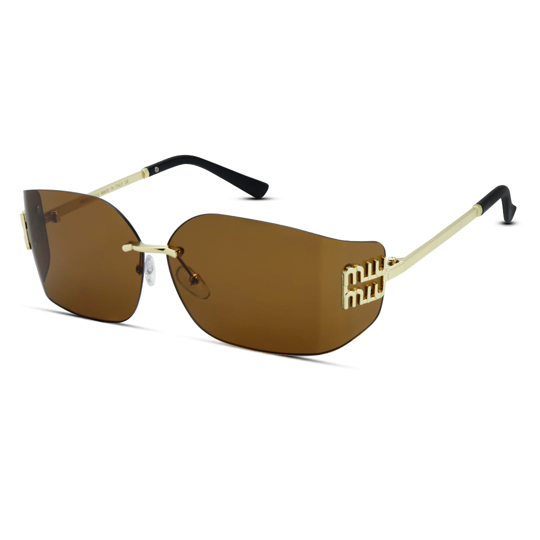 Semi Curved Medium Metal Women's Sunglasses