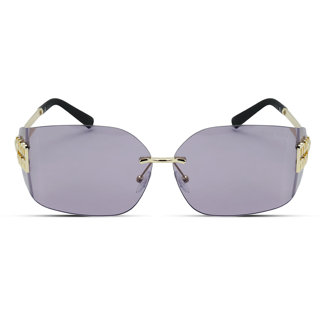 Semi Curved Medium Metal Women's Sunglasses