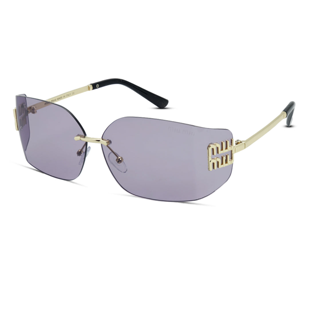 Semi Curved Medium Metal Women's Sunglasses