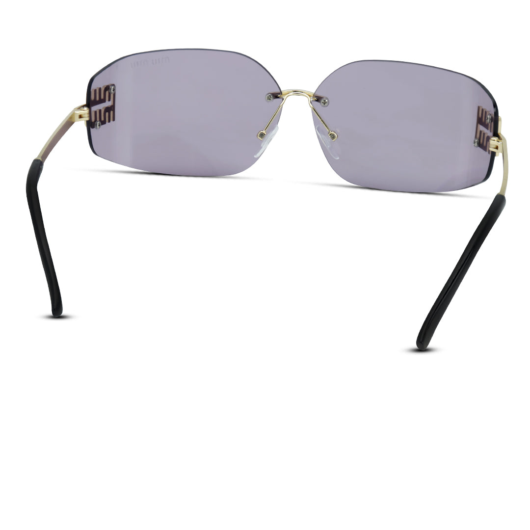 Semi Curved Medium Metal Women's Sunglasses
