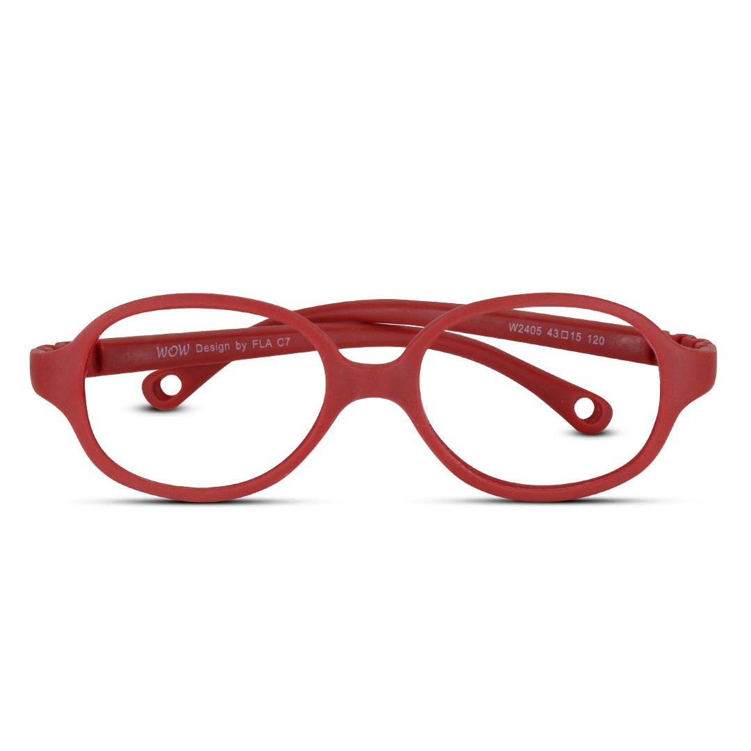 Roundish Oblong Super Flexible TR Kids Eyeglasses