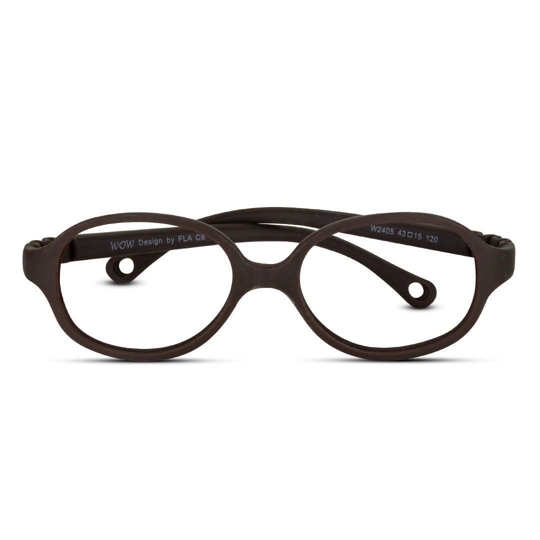 Roundish Oblong Super Flexible TR Kids Eyeglasses