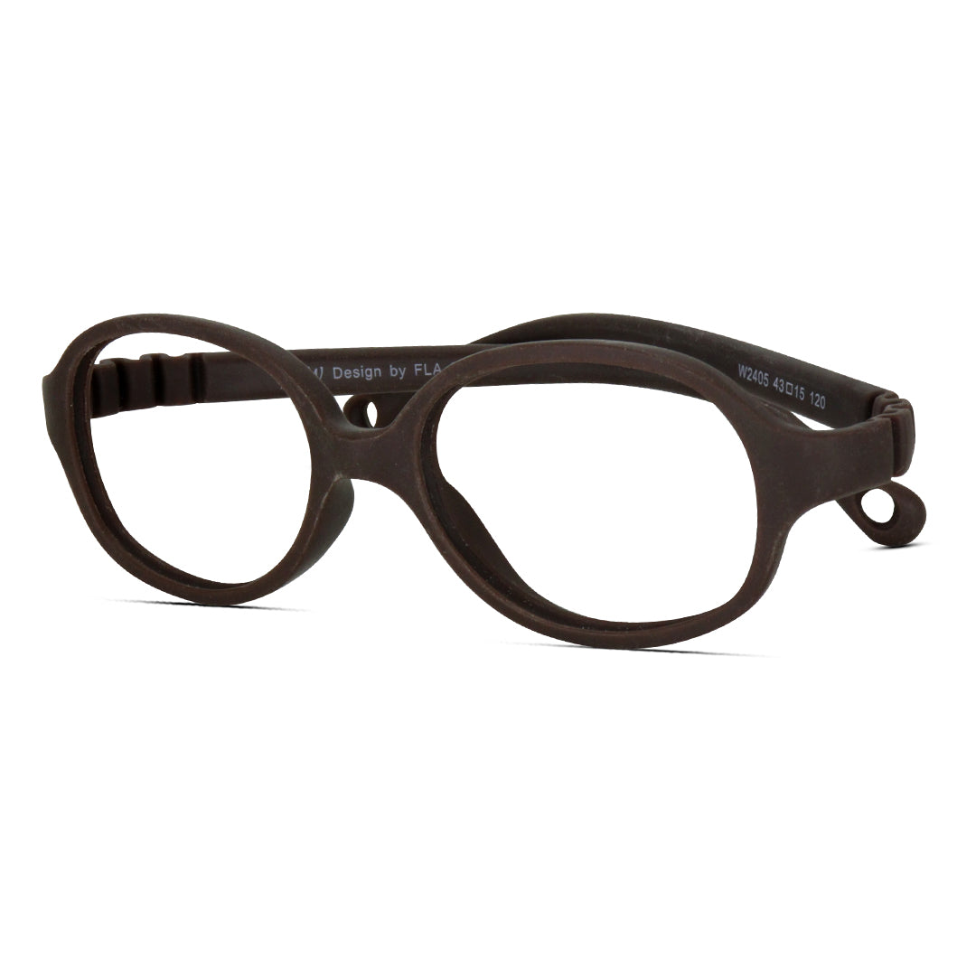 Roundish Oblong Super Flexible TR Kids Eyeglasses