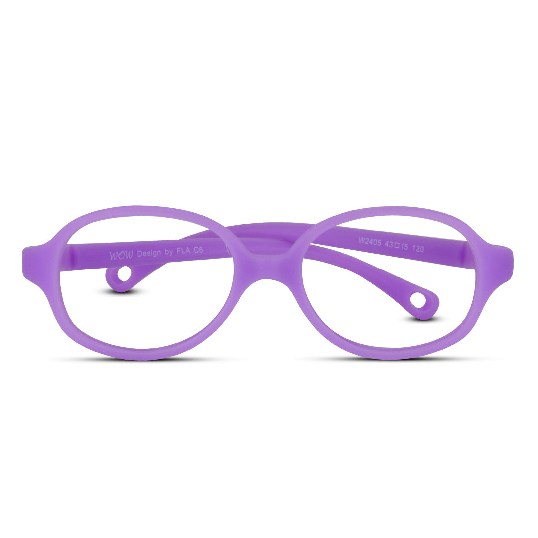 Roundish Oblong Super Flexible TR Kids Eyeglasses