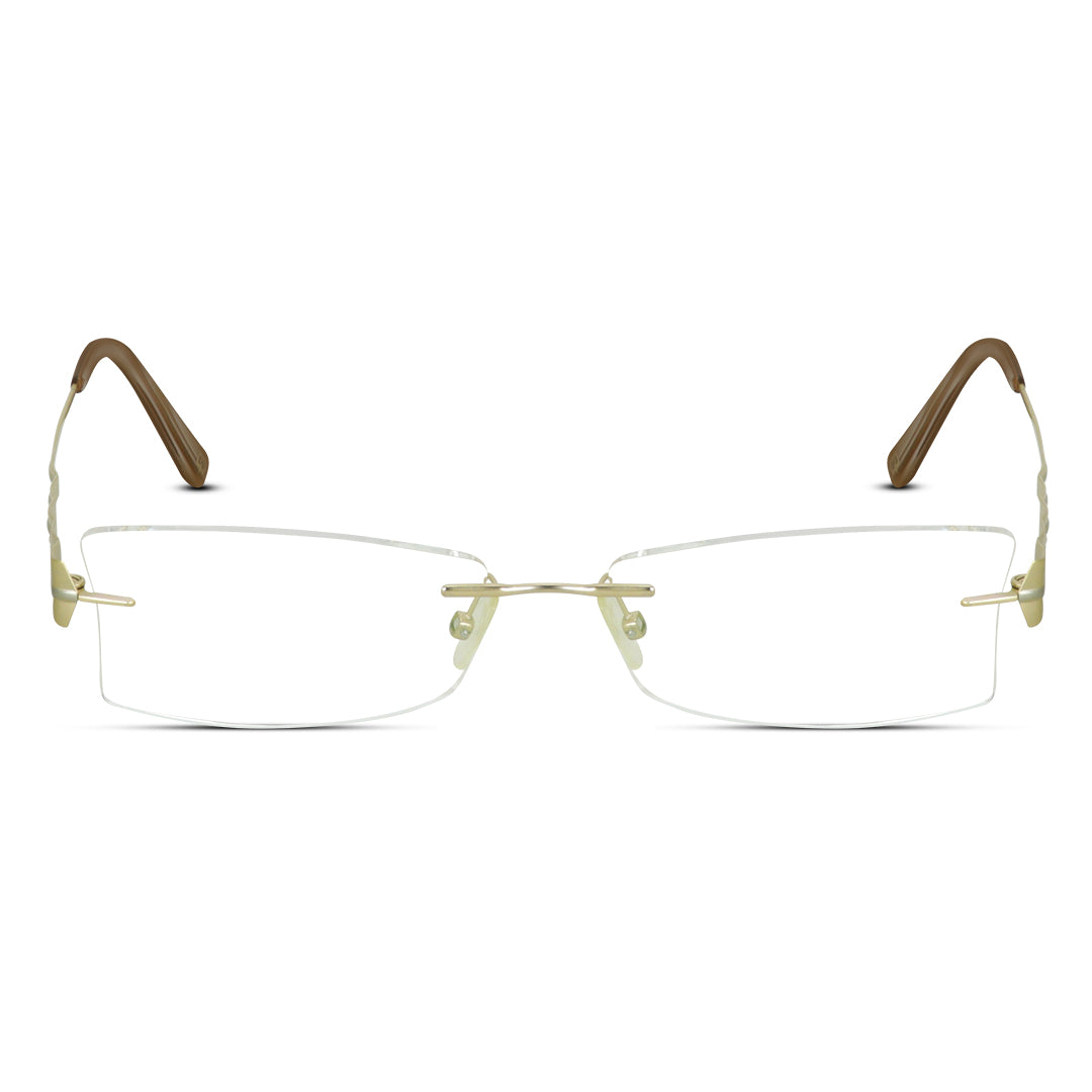 Rimless Rectangle Medium Women Eyeglasses