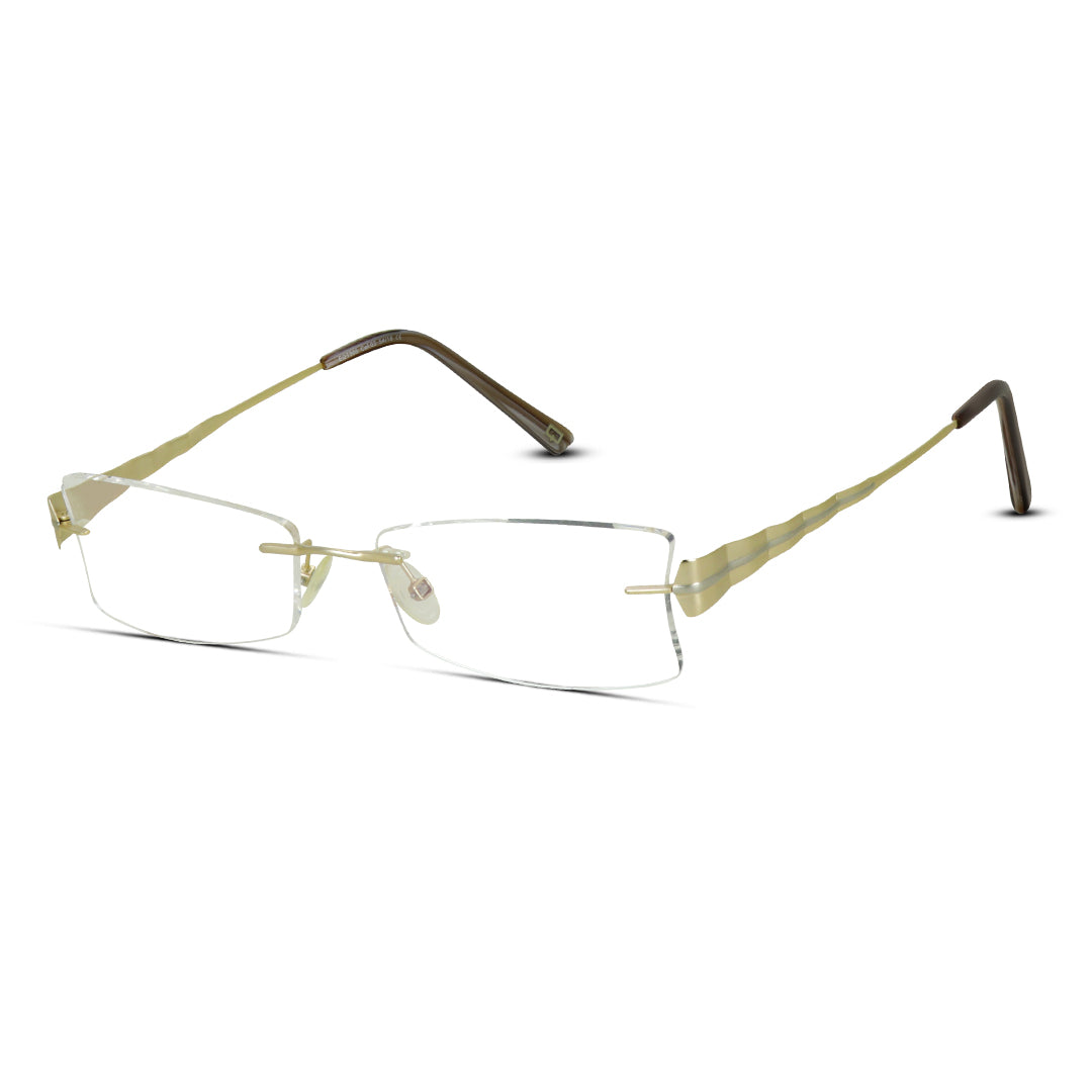 Rimless Rectangle Medium Women Eyeglasses