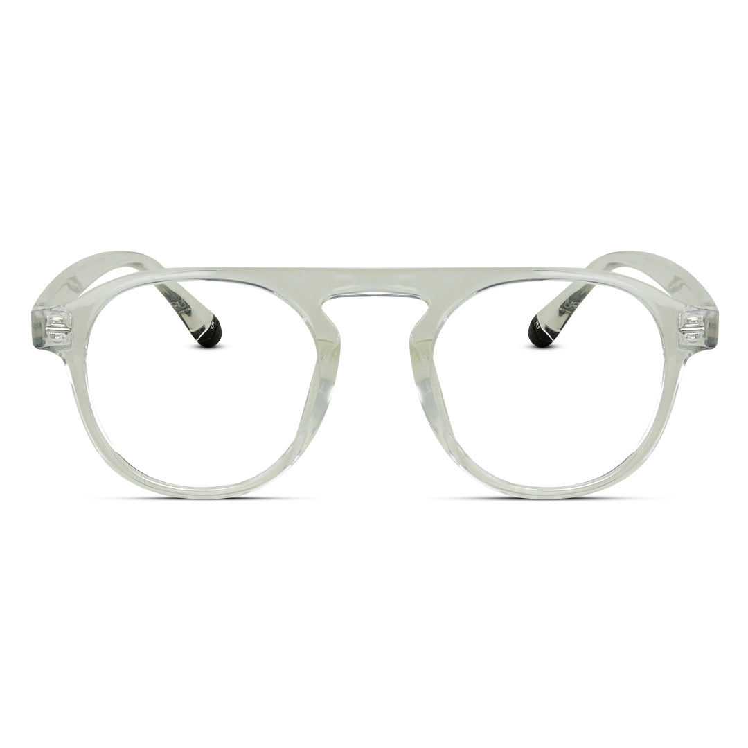 Round Aviator Plastic Medium Men's Eyeglasses