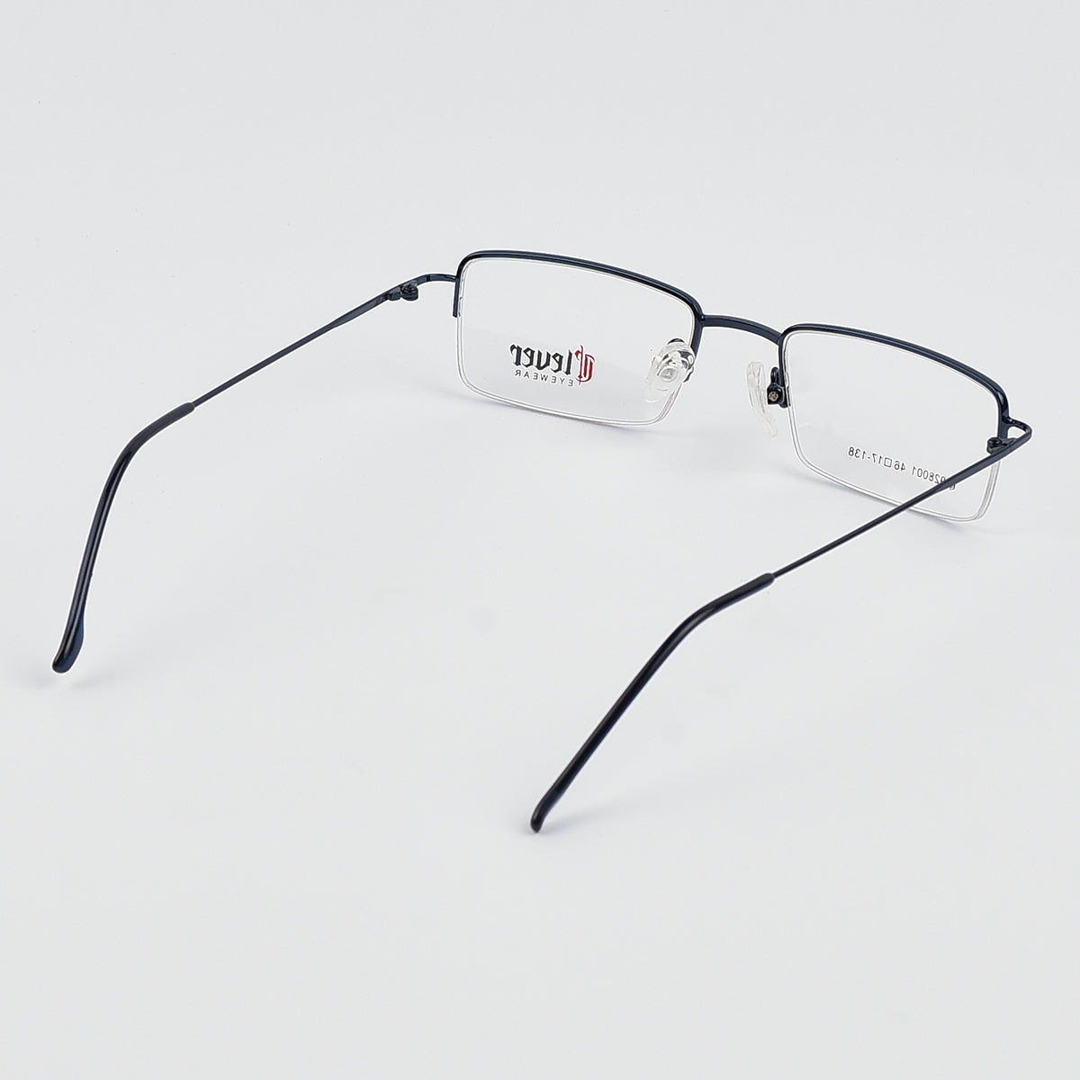 Sleek Rectangular Semi Rim Less Eye Glasses For Women