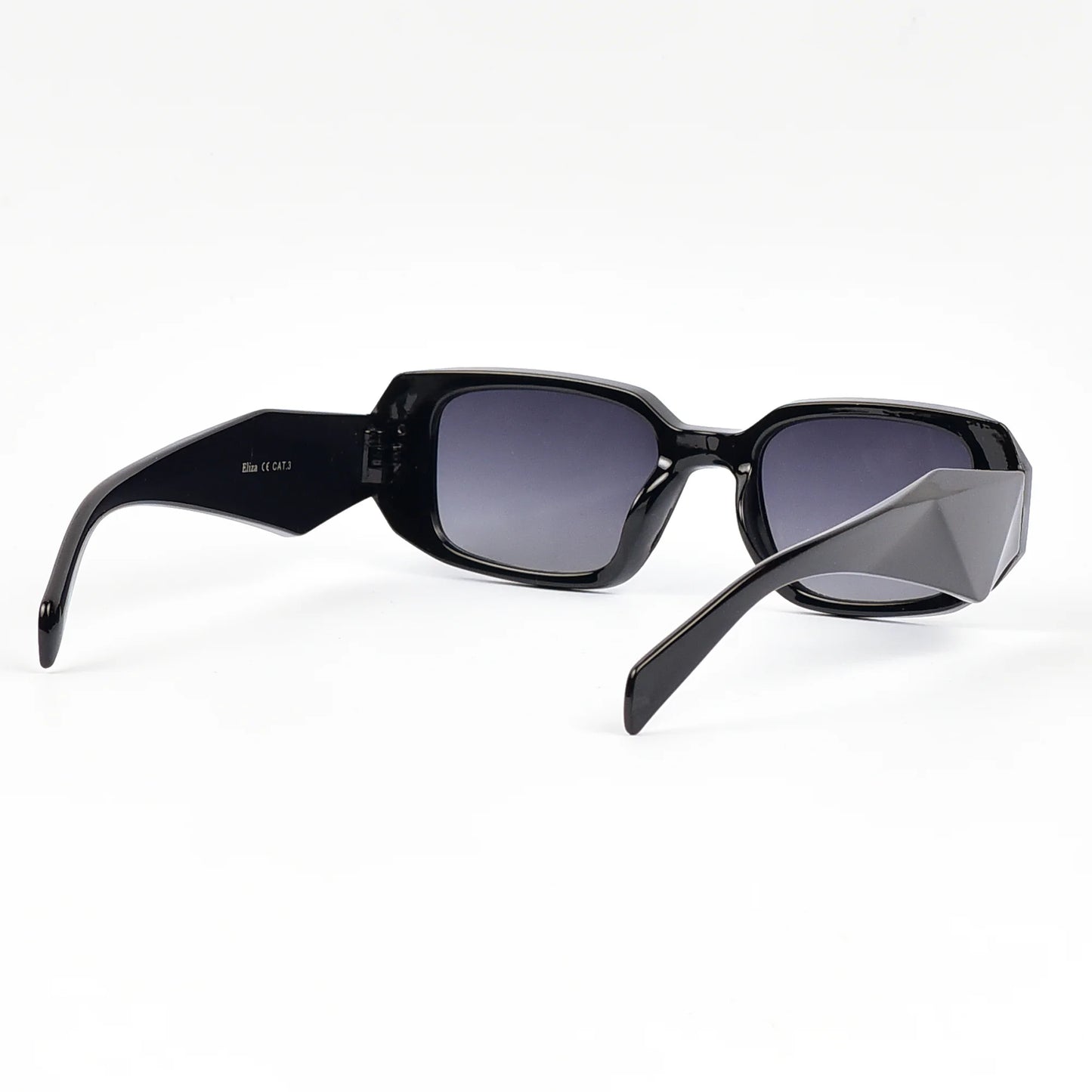 Diamond Bevel Cut Rectangular Sun Glasses For Women