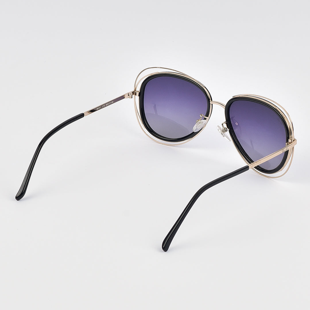 Distinct Sun Glasses Double-Wire Gold frame For Women