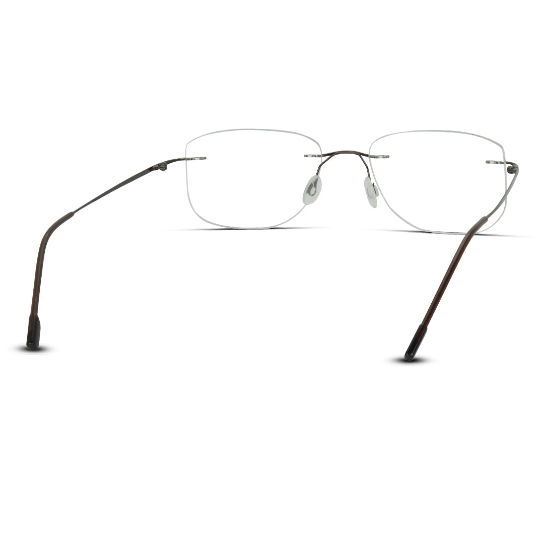Rimless Thin Metal Medium Men/Women Eyeglasses