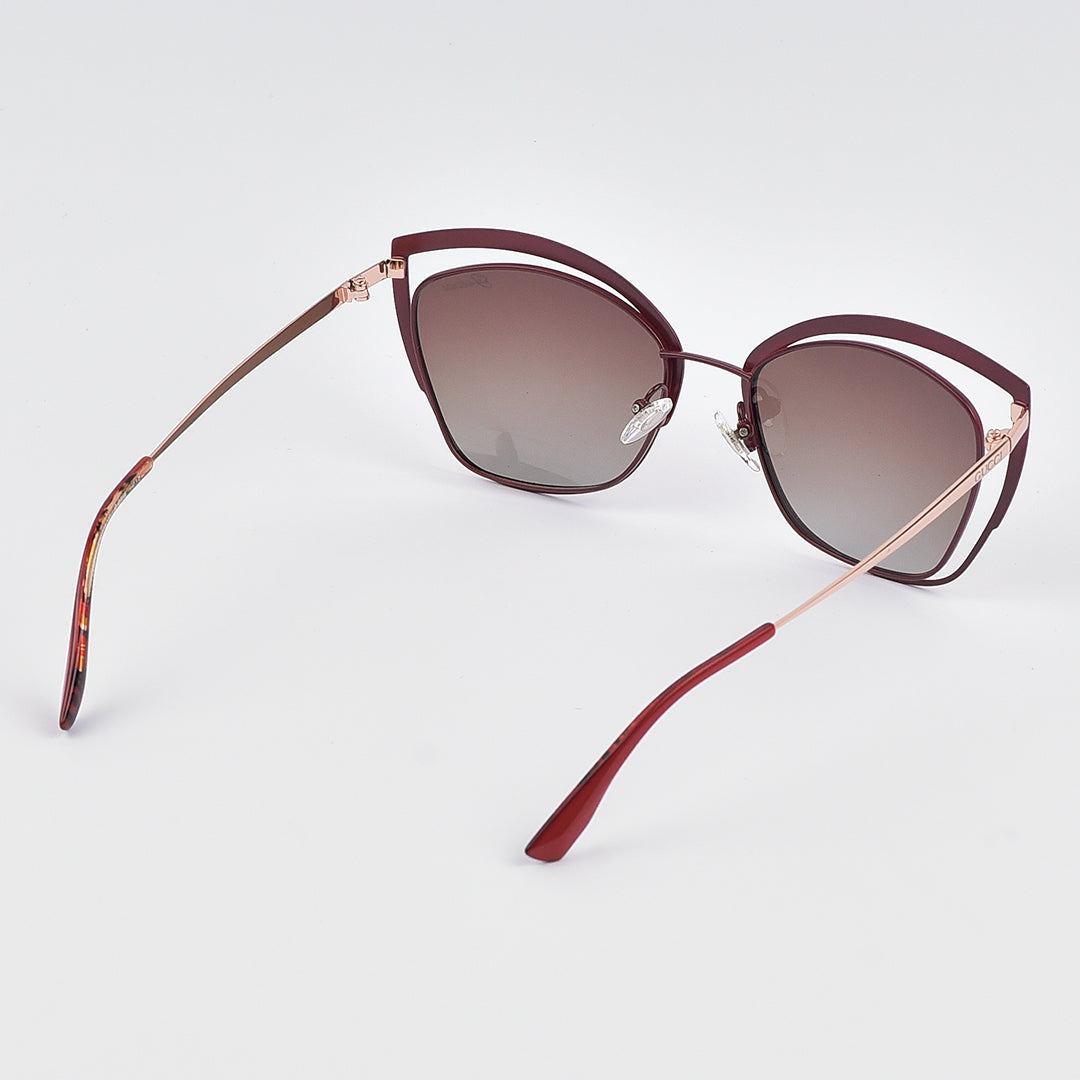 Double Rim Cat Eye Polarized Sun Glasses For Women