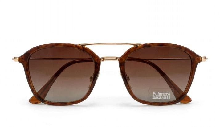 Mix & Match Double Bridge Square Aviator Polarized Sun Glass