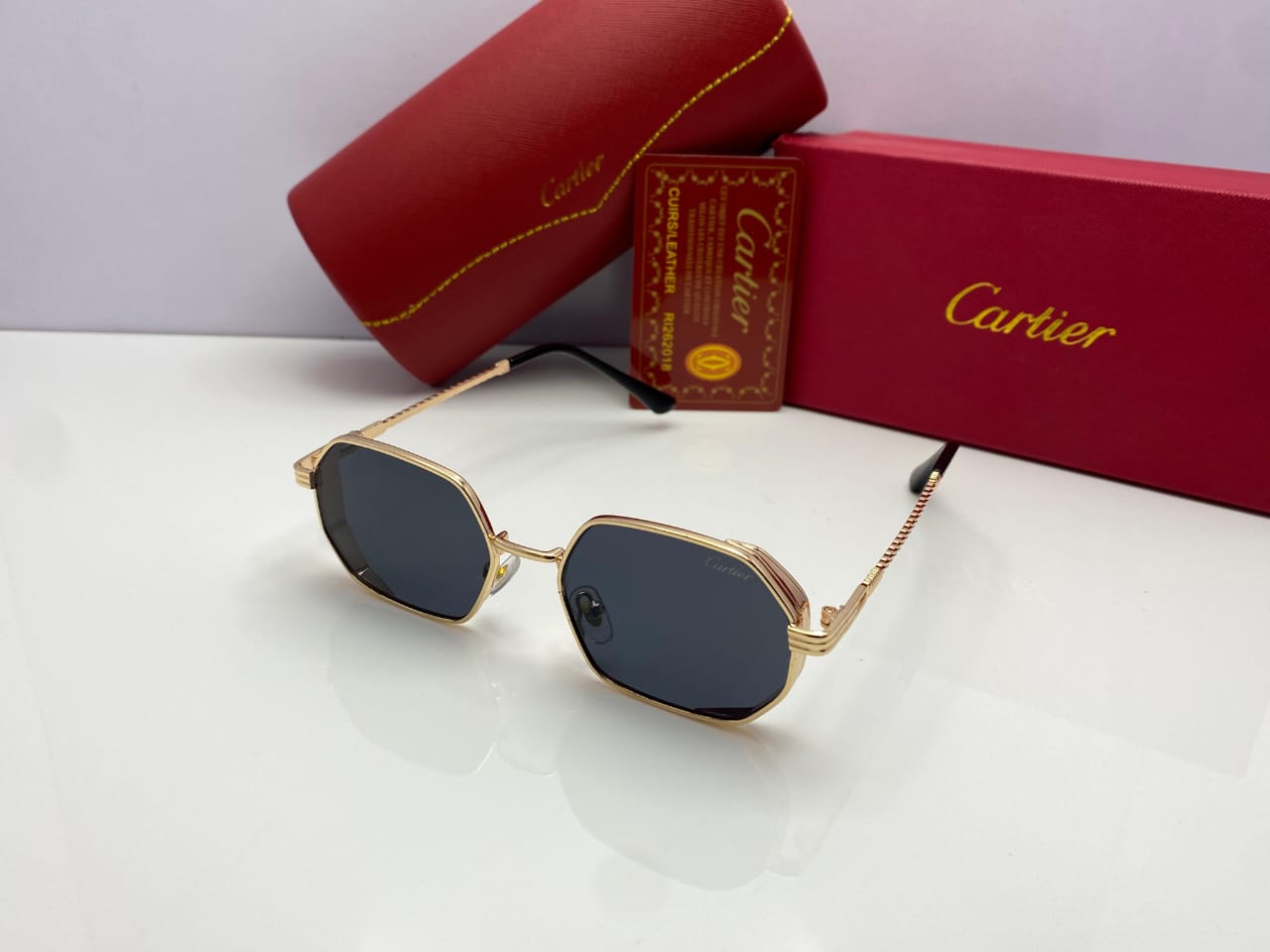 Geometric Metal Fashion Unisex Sunglasses