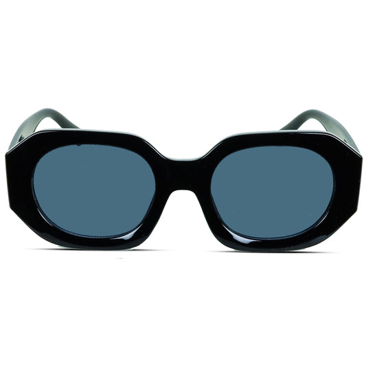Hexagon Plastic Medium Women's Sunglasses