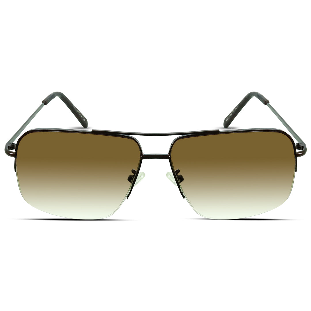 Square Metal Large Men's Sunglasses