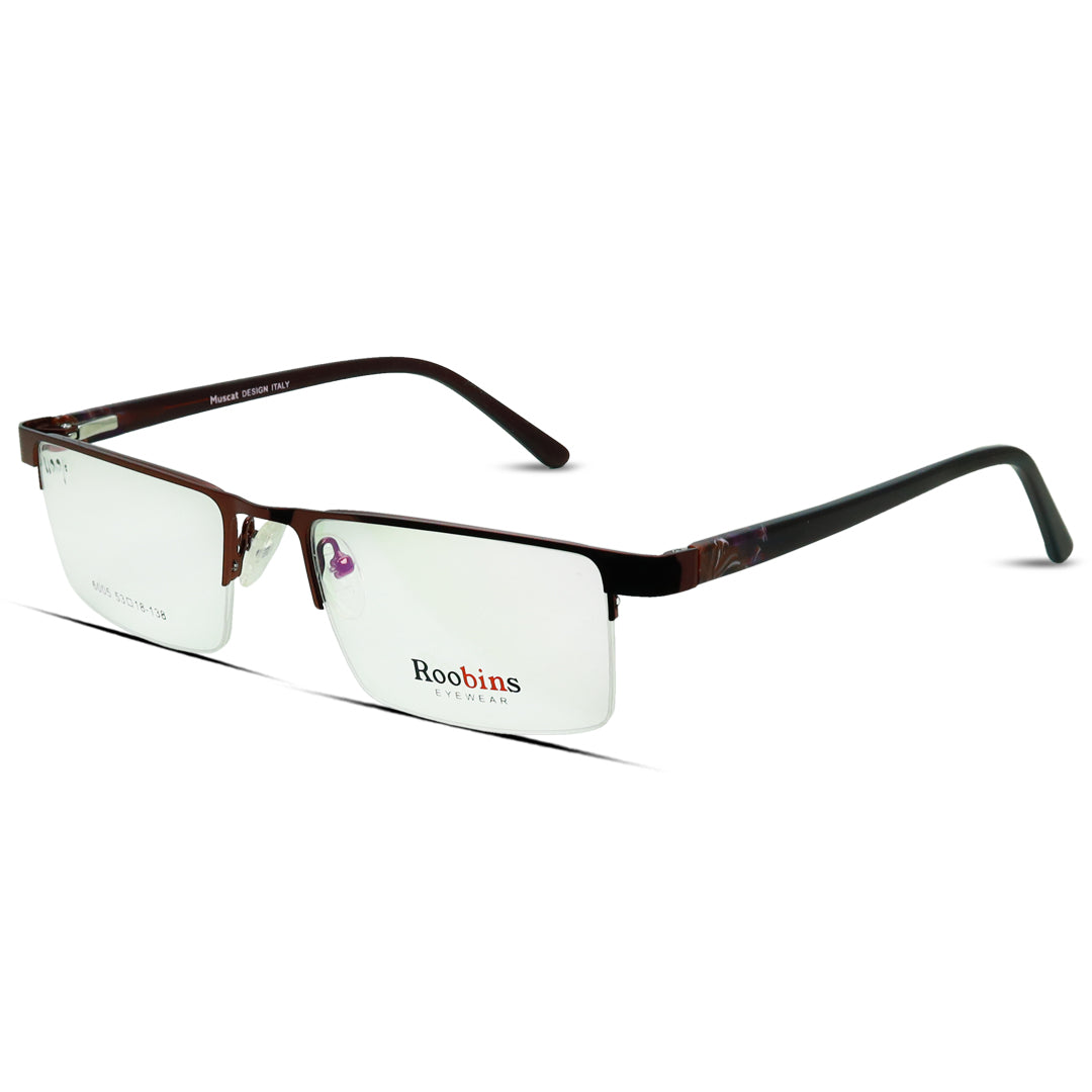 Rectangle Medium Half Rimless Unisex Eyeglasses