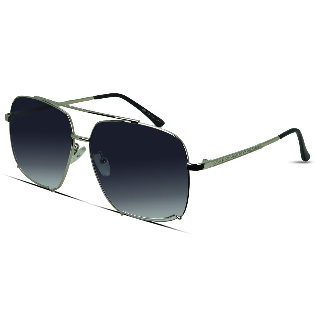 Square Aviator Large Metal Men's Sunglasses