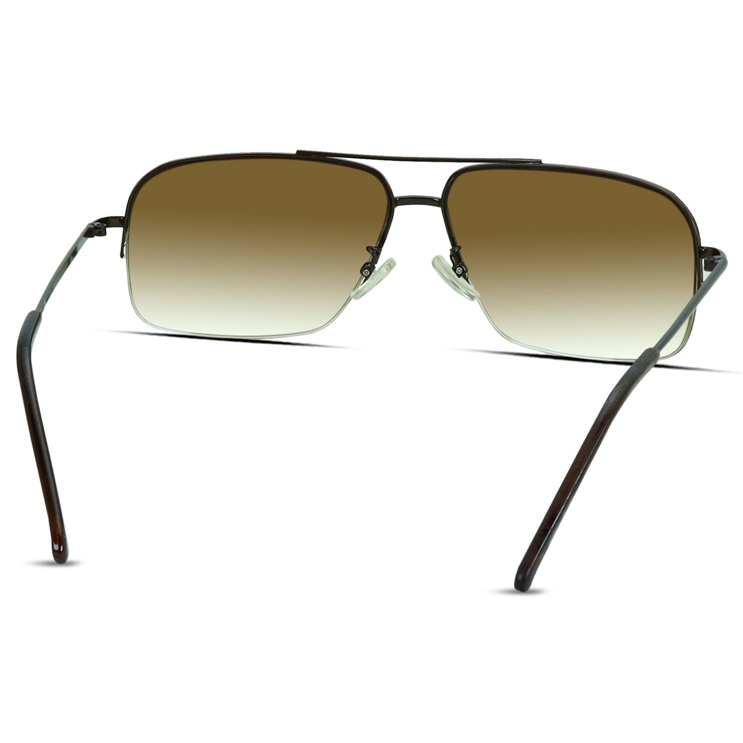 Square Metal Large Men's Sunglasses