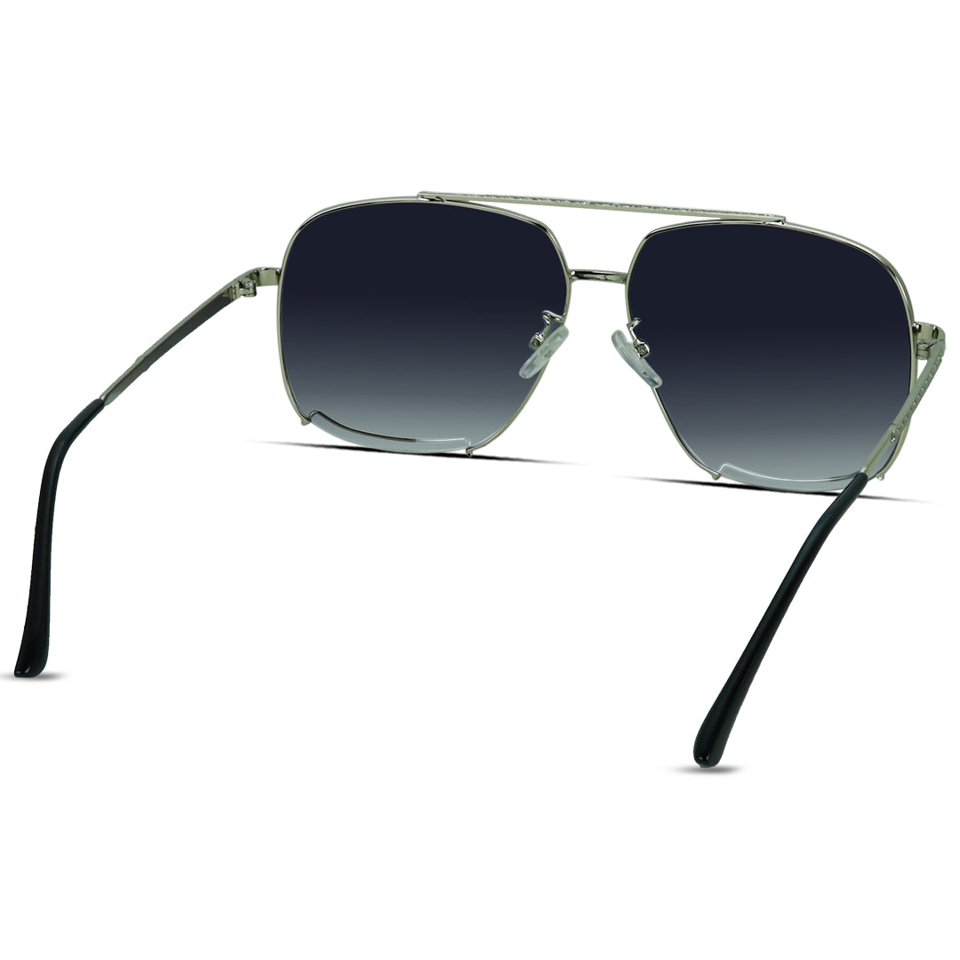 Square Aviator Large Metal Men's Sunglasses