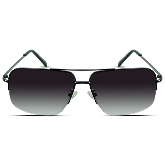 Square Metal Large Men's Sunglasses