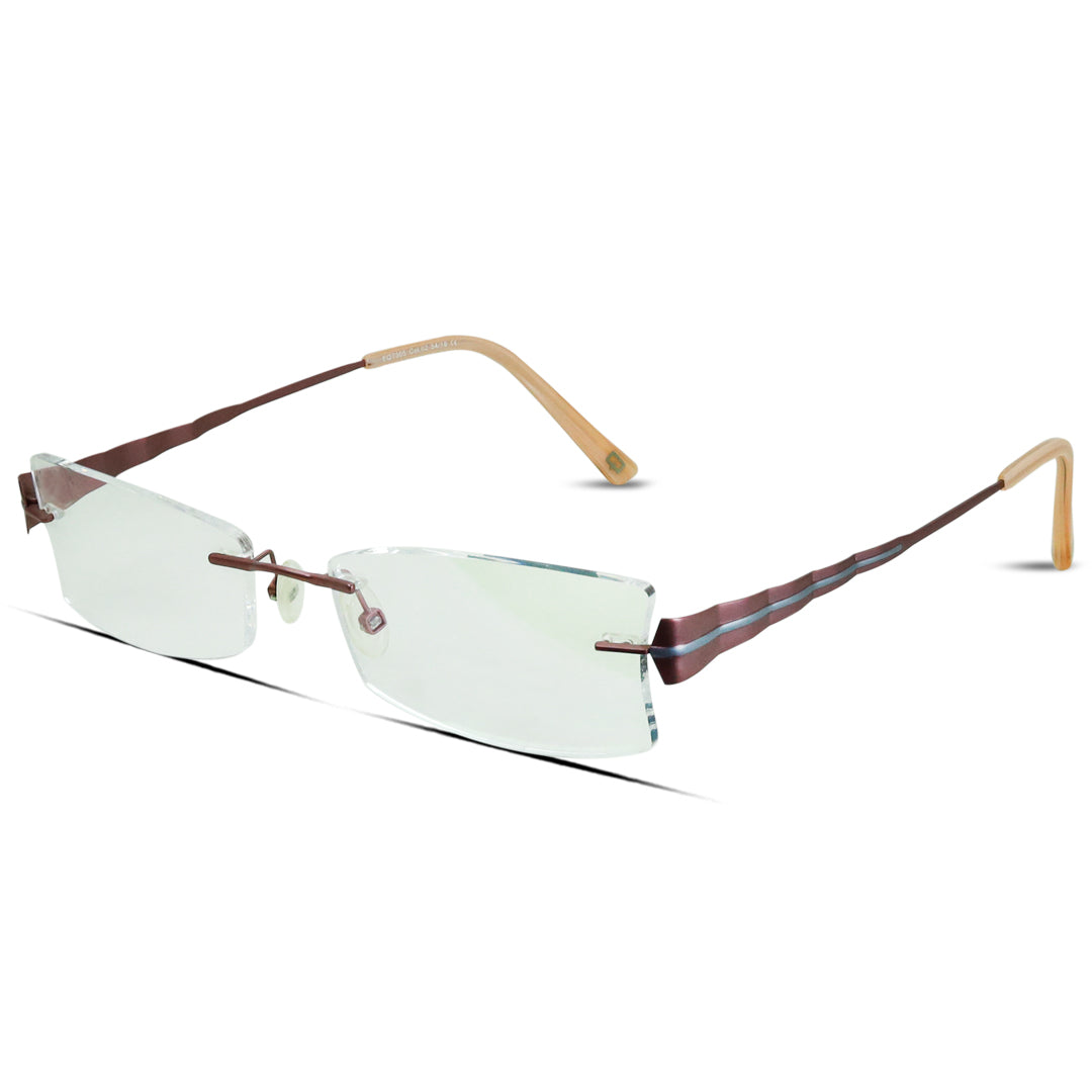 Rimless Rectangle Medium Women Eyeglasses