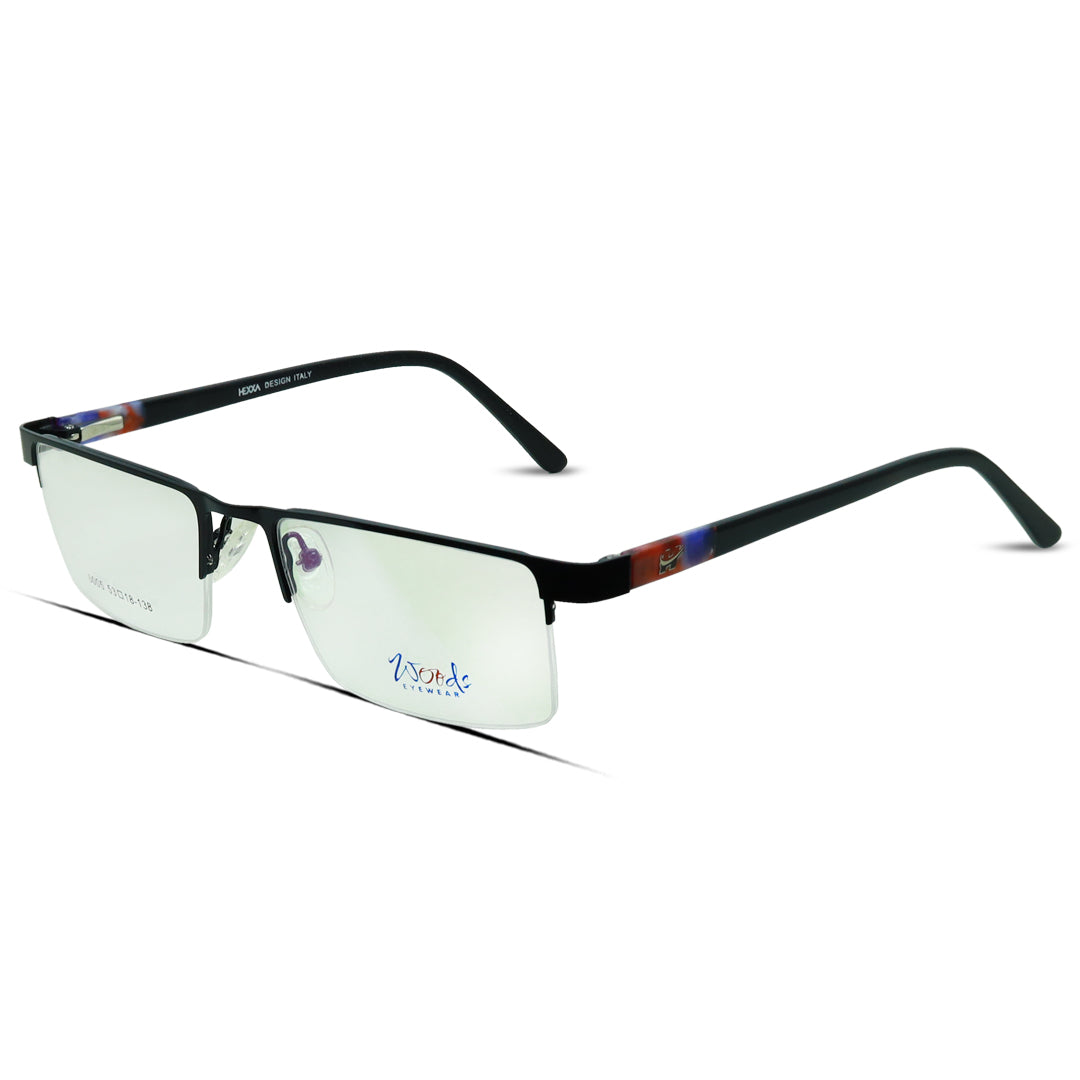 Rectangle Medium Half Rimless Unisex Eyeglasses