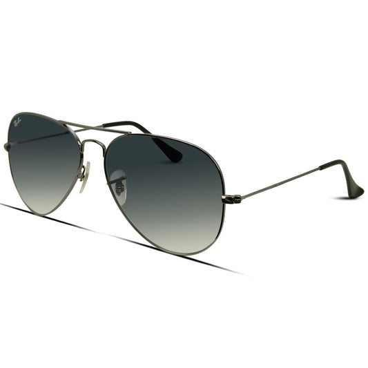 Aviator Gray Medium Unisex Sunglasses