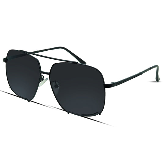 Square Aviator Large Metal Men's Sunglasses