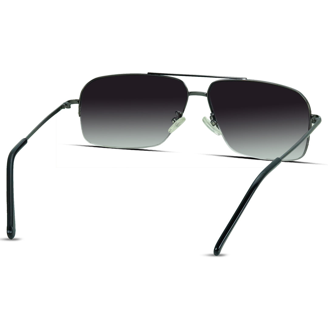 Square Metal Large Men's Sunglasses