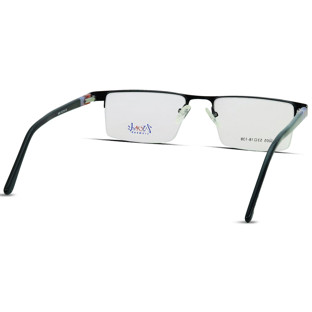 Rectangle Medium Half Rimless Unisex Eyeglasses