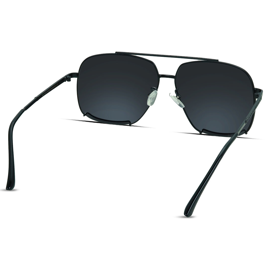 Square Aviator Large Metal Men's Sunglasses