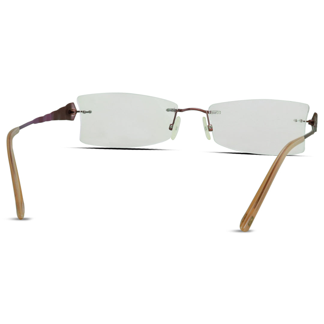 Rimless Rectangle Medium Women Eyeglasses