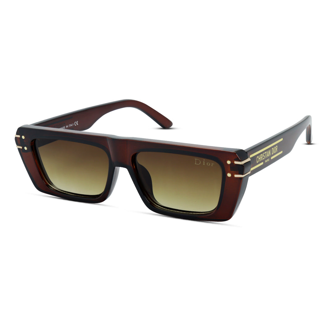 Rectangular Thick Plastic Unisex Sunglasses