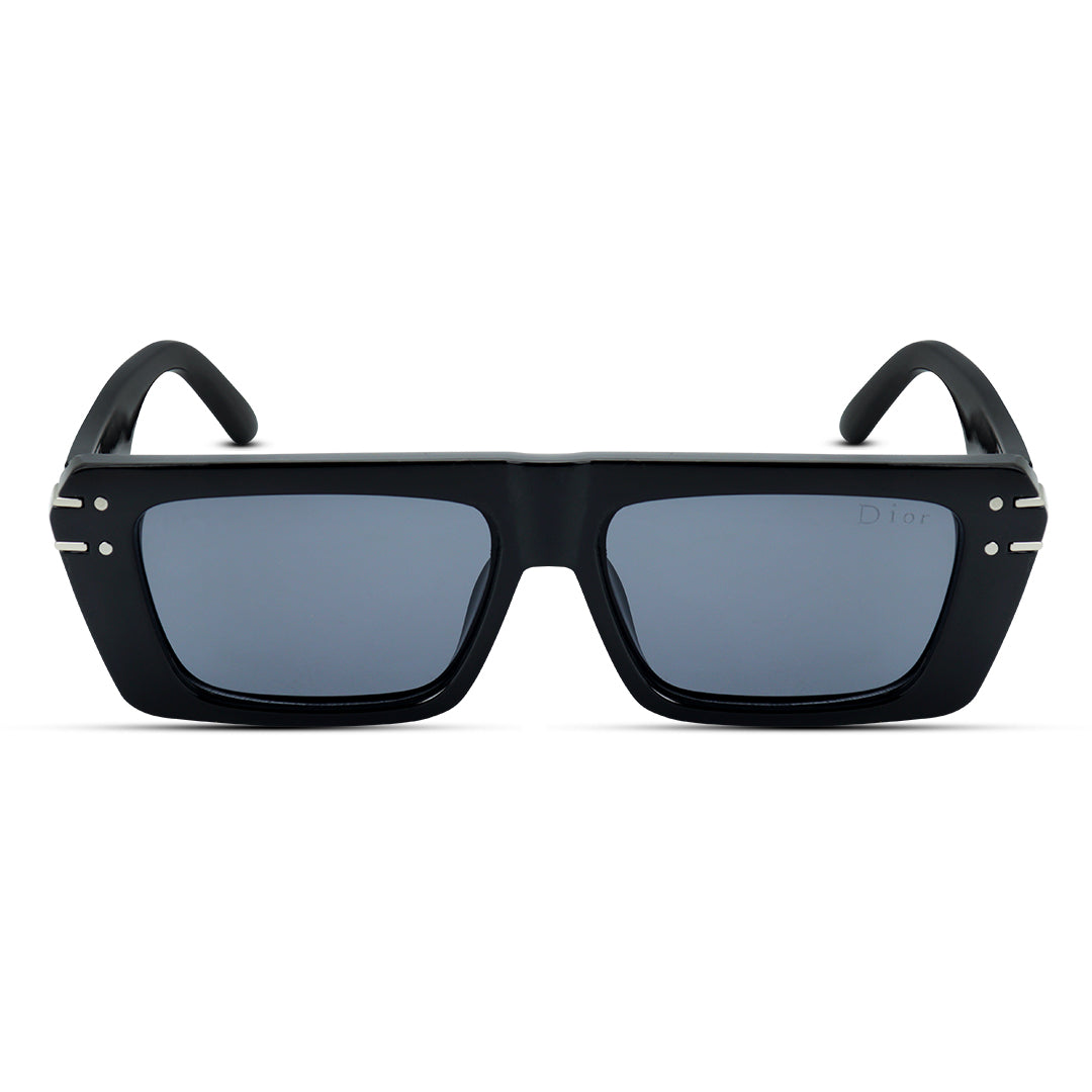 Rectangular Thick Plastic Unisex Sunglasses