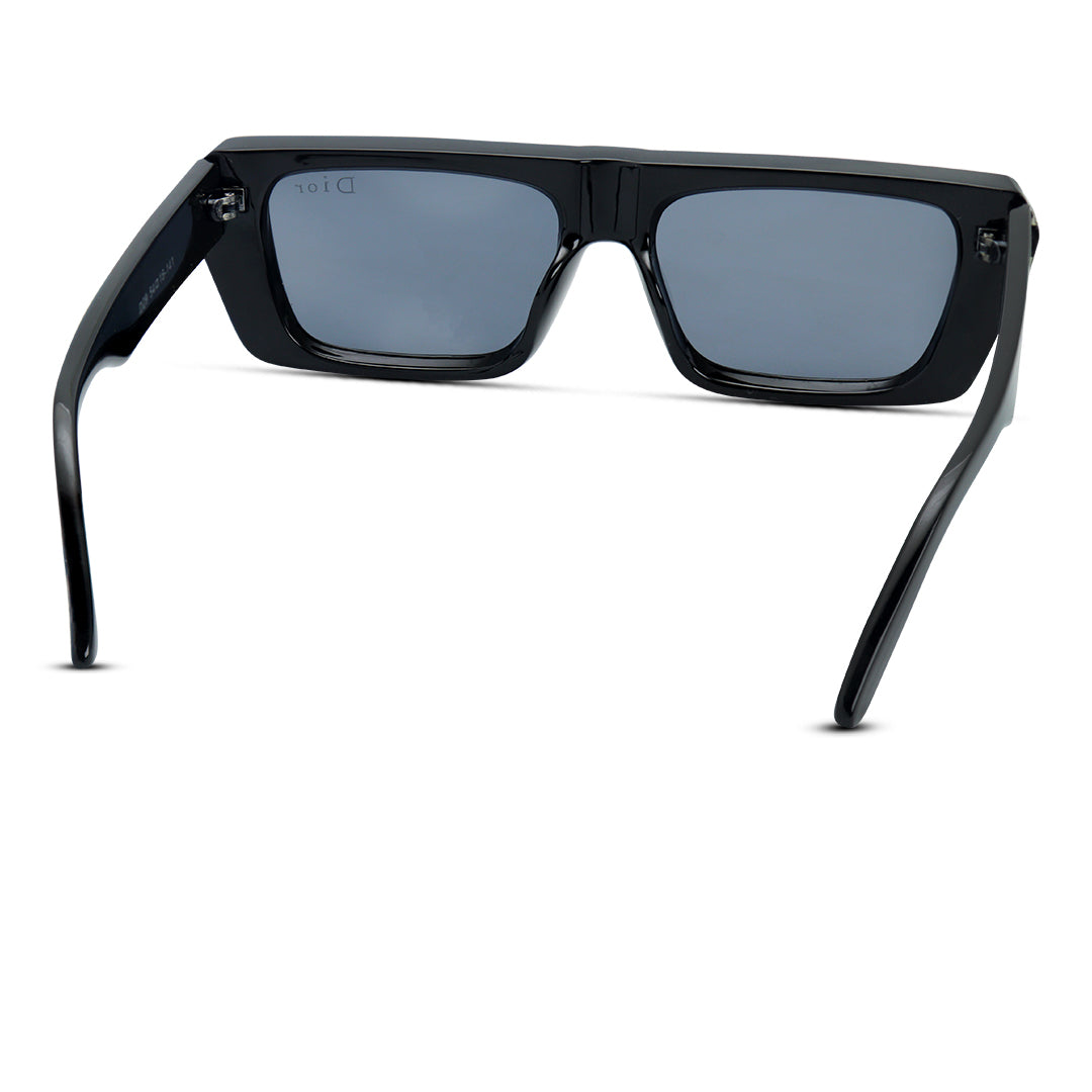 Rectangular Thick Plastic Unisex Sunglasses