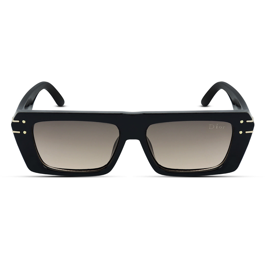 Rectangular Thick Plastic Unisex Sunglasses