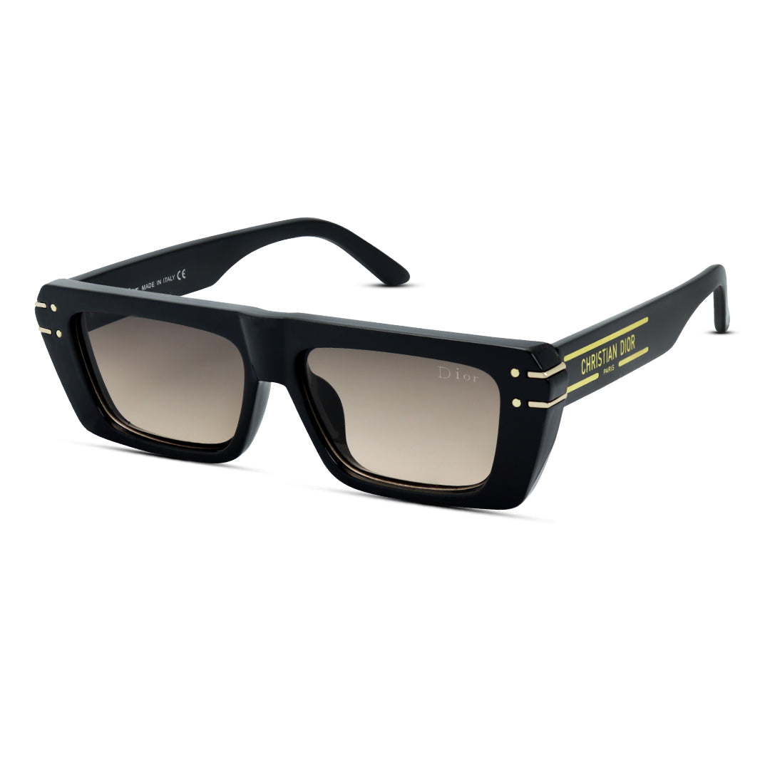 Rectangular Thick Plastic Unisex Sunglasses