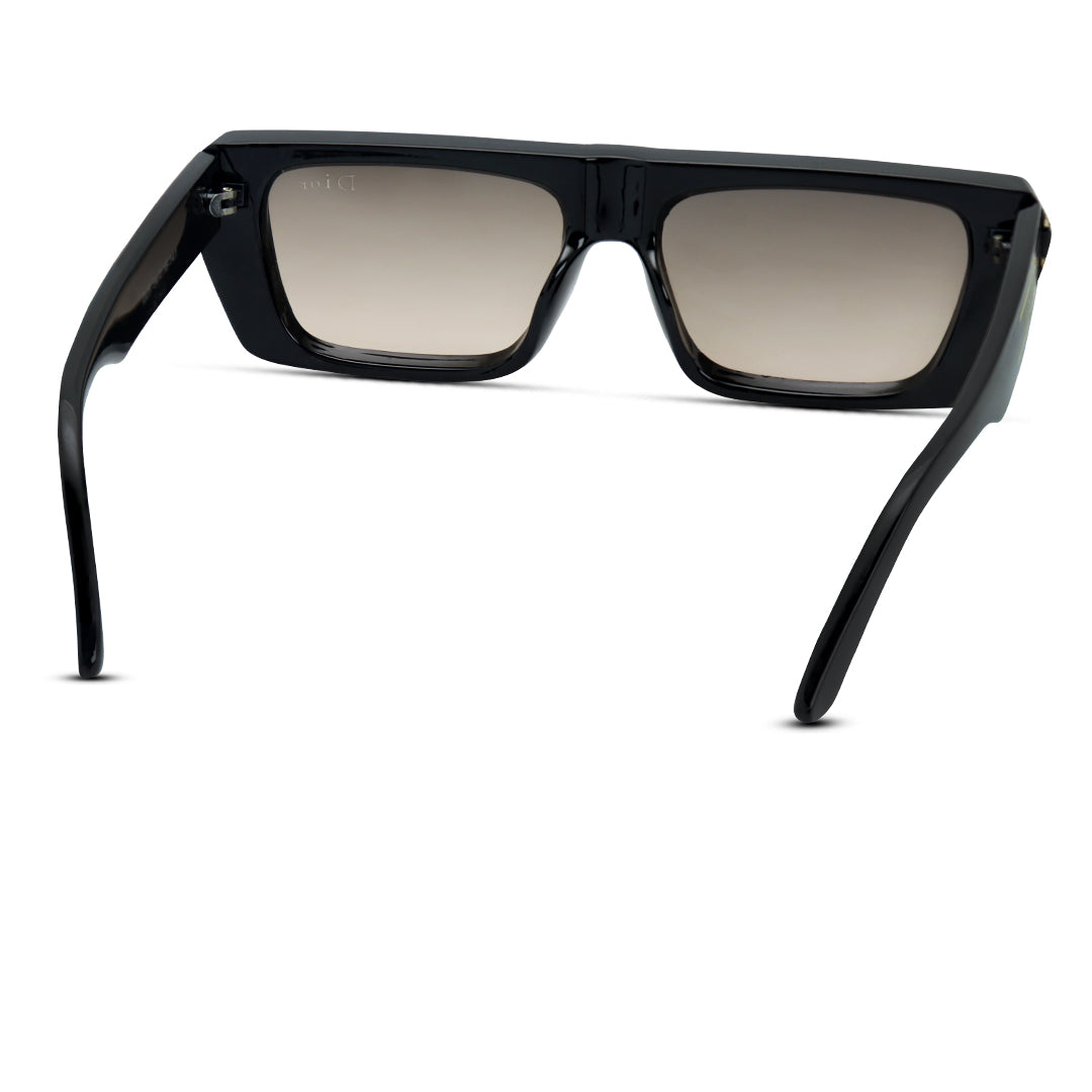 Rectangular Thick Plastic Unisex Sunglasses