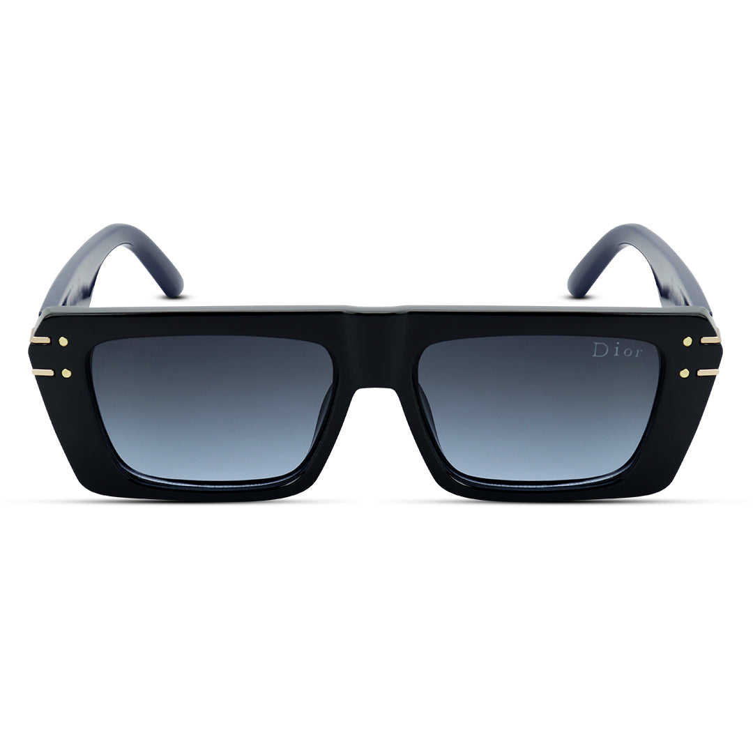 Rectangular Thick Plastic Unisex Sunglasses