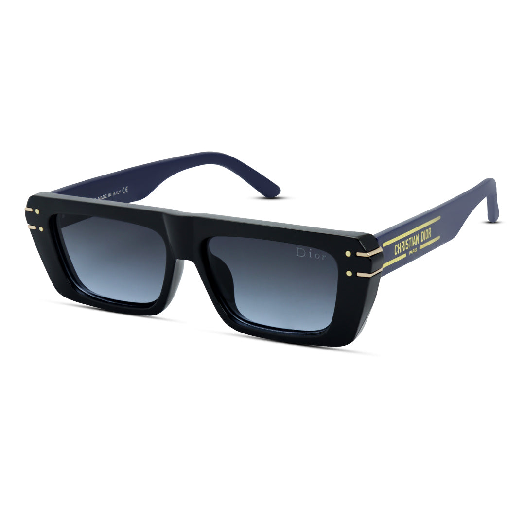 Rectangular Thick Plastic Unisex Sunglasses