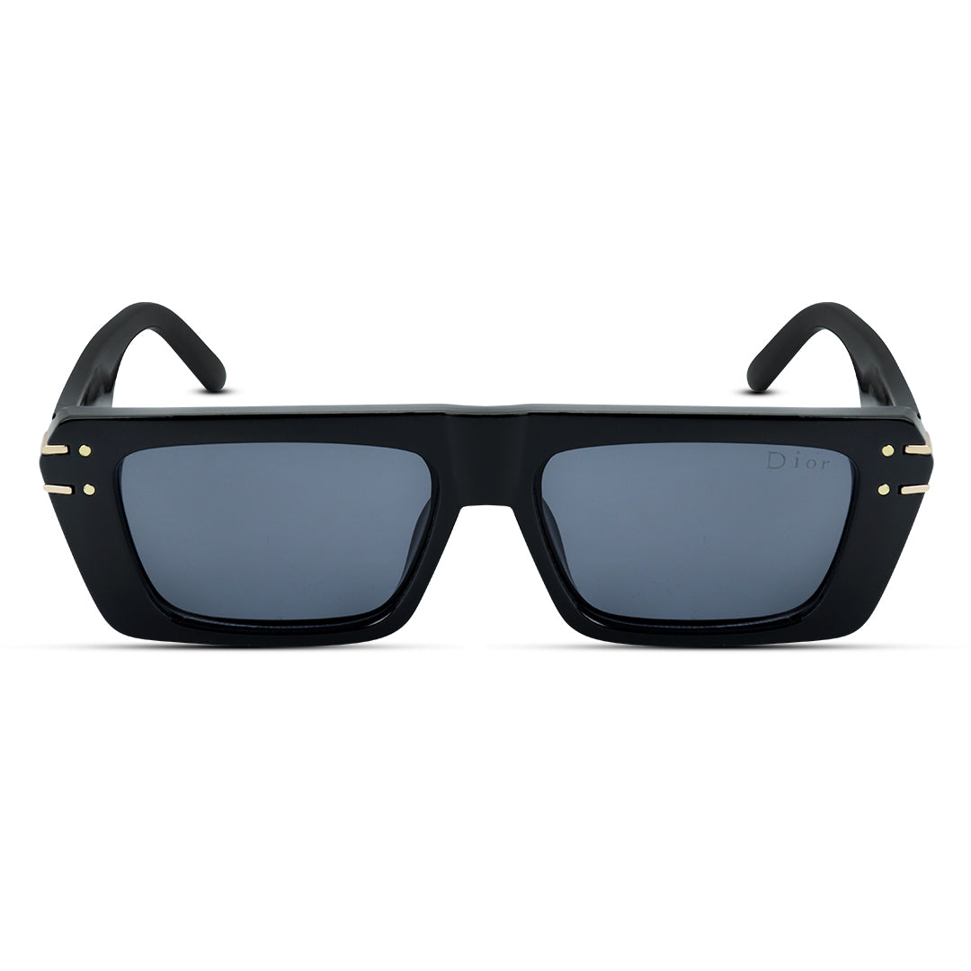 Rectangular Thick Plastic Unisex Sunglasses