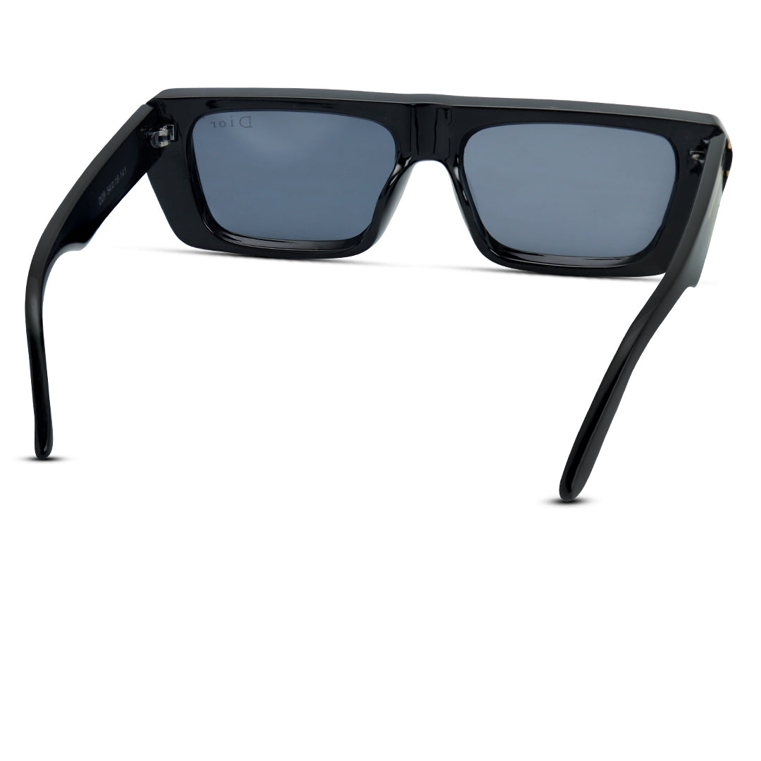 Rectangular Thick Plastic Unisex Sunglasses