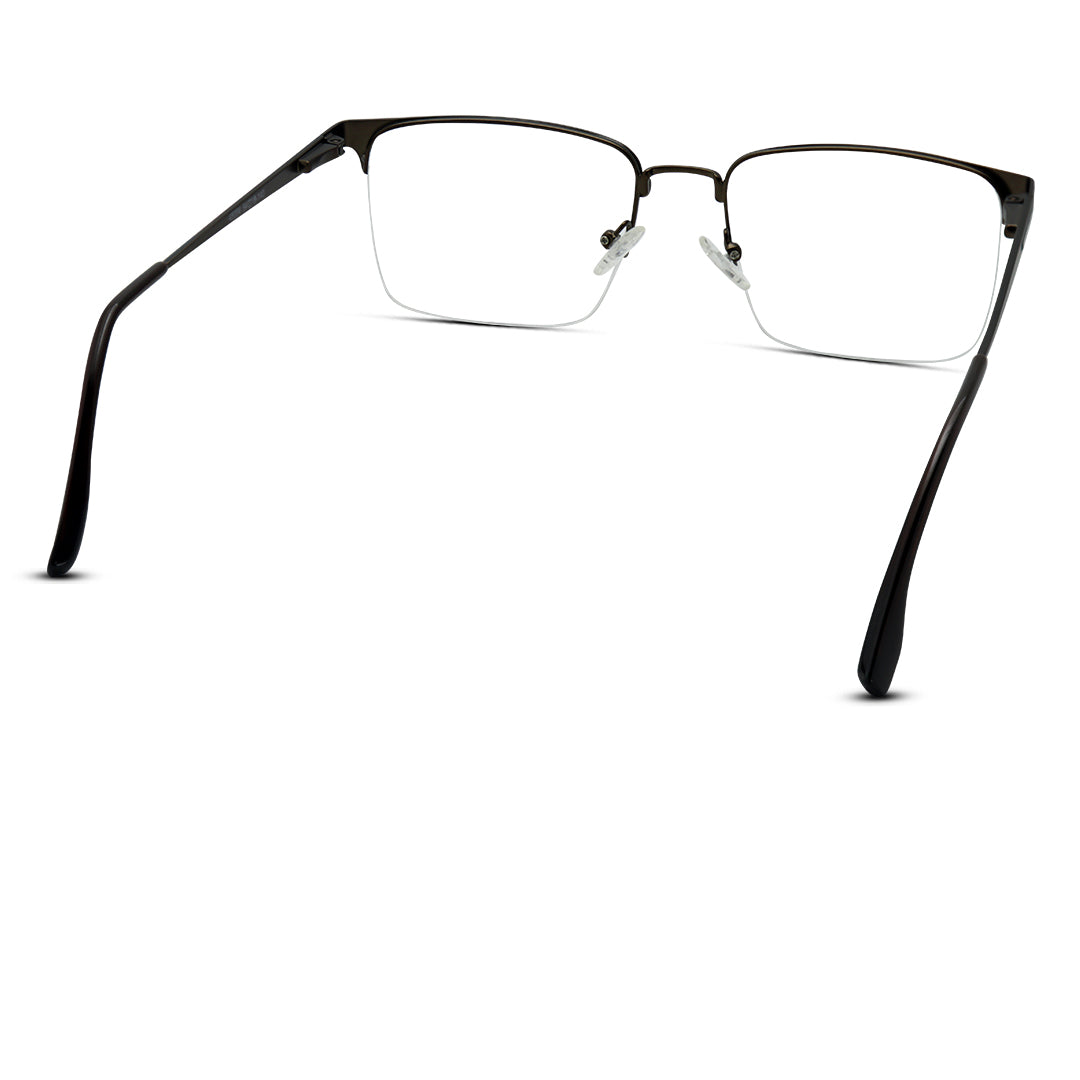 Metal Half RimLess Medium Unisex Eyeglasses